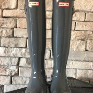 Hunter tall gray boots